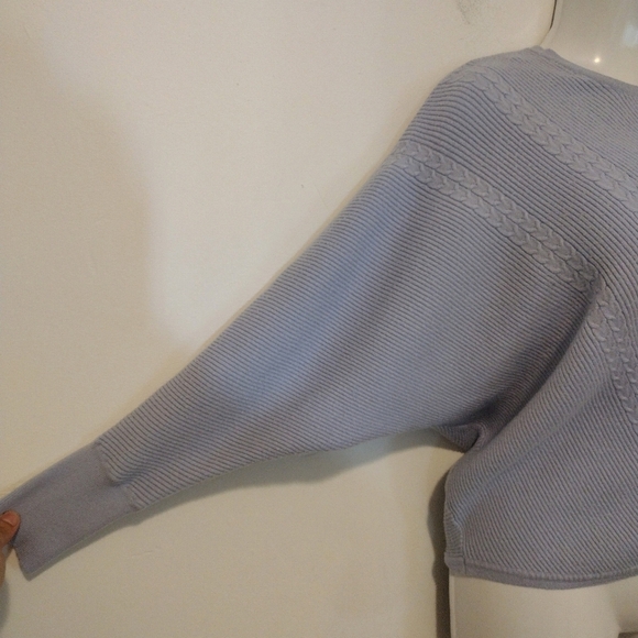 Tahari - Dolman Sleeves Rin-Knit Crew Sweater - Picture 5 of 15